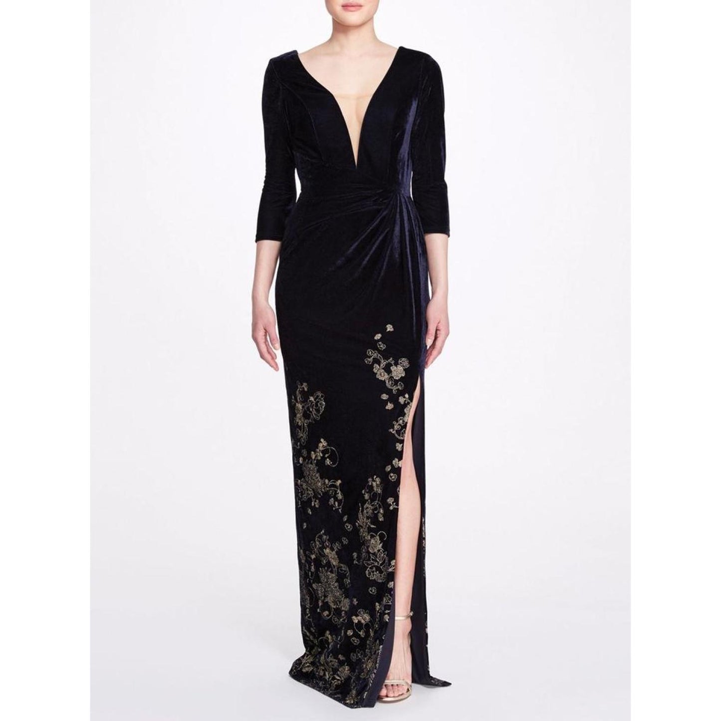 Golden Floral Gown