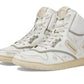 Distressed Leather High-Top Sneaker