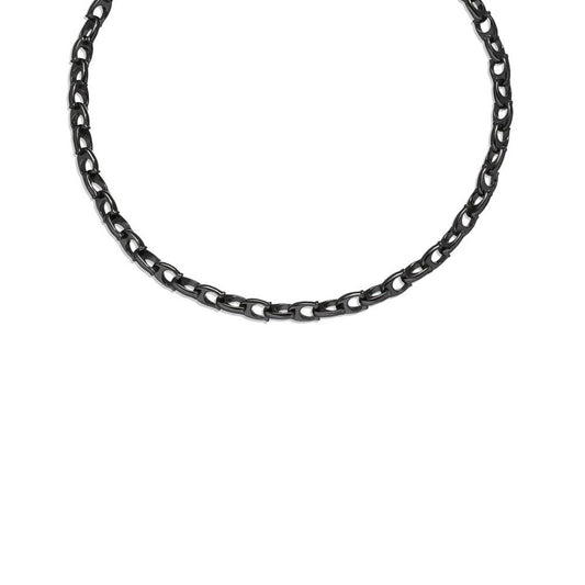 Black Signature Sculpted C Choker Necklace