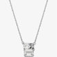Precious Metal-Plated Sterling Silver Pavé Logo Necklace