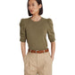 Cotton-Blend Puff-Sleeve Sweater