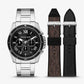 Oversized Alek Silver-Tone Watch Gift Set