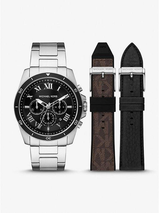 Oversized Alek Silver-Tone Watch Gift Set