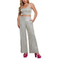 Women's Bianca Metallic Cropped Top
