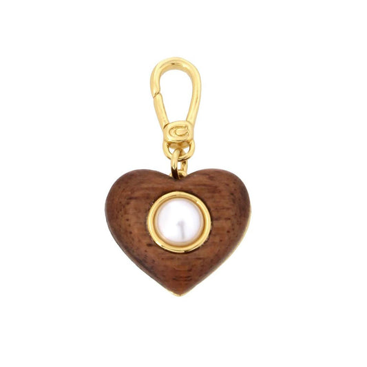 Wood Heart Charm