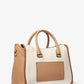 Carine Large Two-Tone Leather Satchel