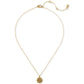 Gold-Tone Stone Flower Pendant Necklace, 16" + 3" extender