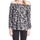 Paisley Print Off Shoulder Top