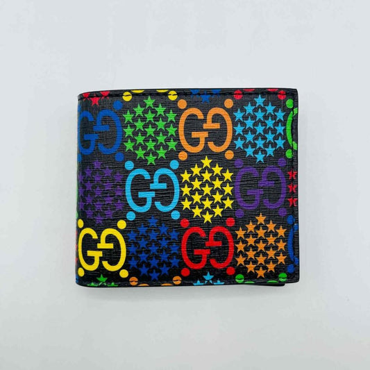 Gucci Unisex  GG Supreme Psychedelic Bi-fold Wallet