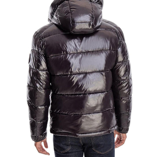 Men's Shiny Hooded Puffer Jacket, Created for Macy's
