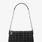 Empire Medium Frayed Denim Chain-Link Pochette