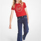 Embellished Stretch Cotton Jeans
