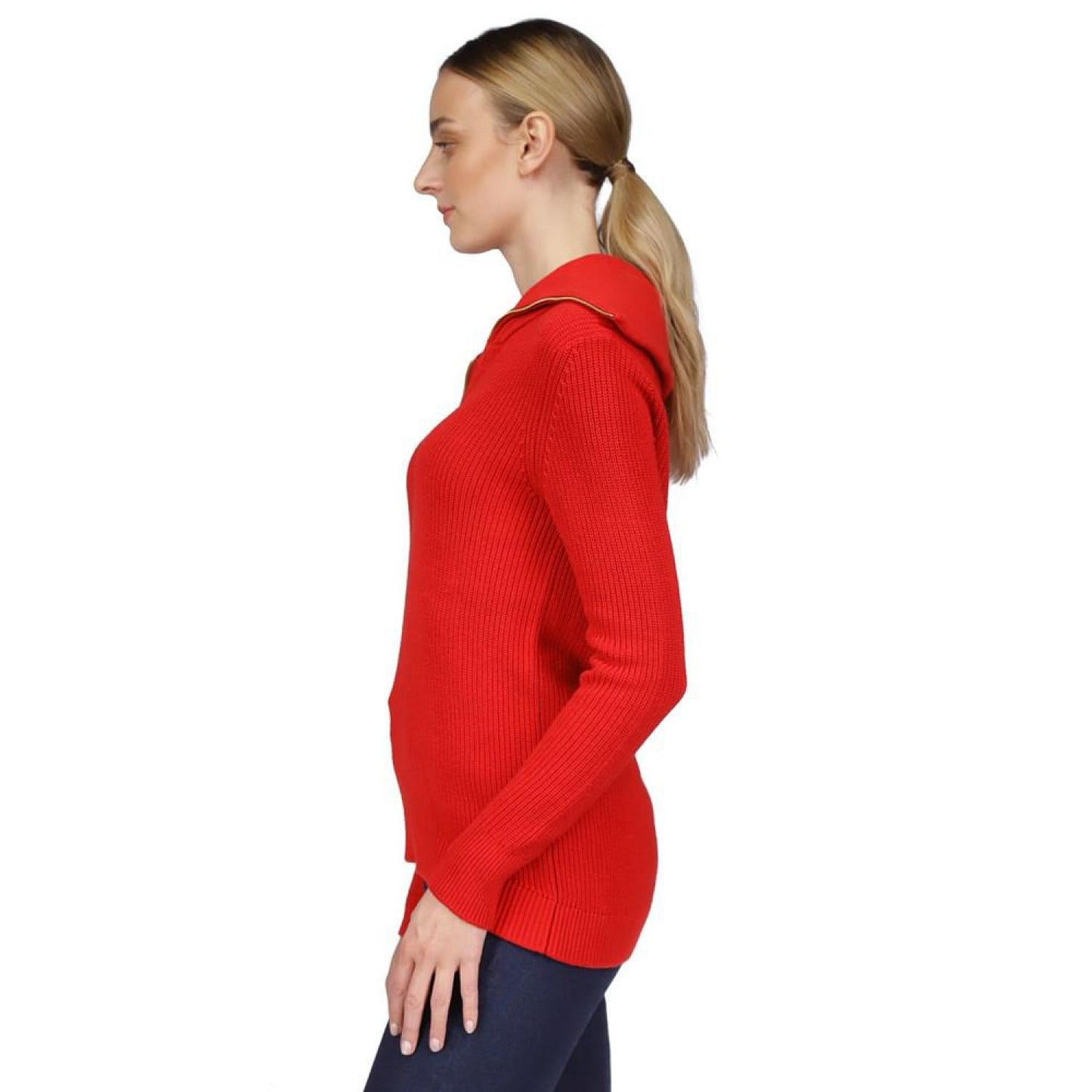 Women's Half-Zip Sweater, Regular & Petite