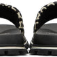 Black & White 'The Monogram Slide' Sandals