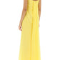Alexander mcqueen silk chiffon bustier gown