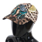 Dolce & Gabbana Brown Leopard Sequin Sicily Applique Baseball Hat