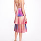 Sleveless Radiating Ombre Lame Cocktail Dress