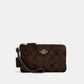 Coach Outlet Double Corner Zip Wristlet In Signature Canvas