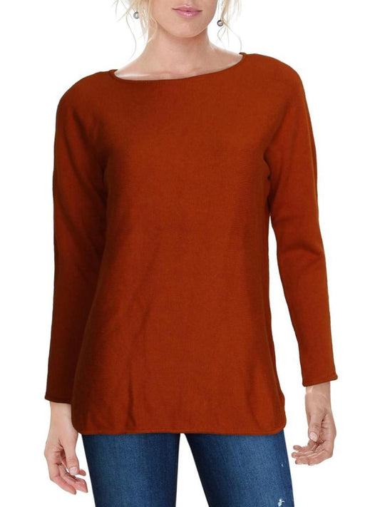 Womens Knit Hi-Low Pullover Sweater