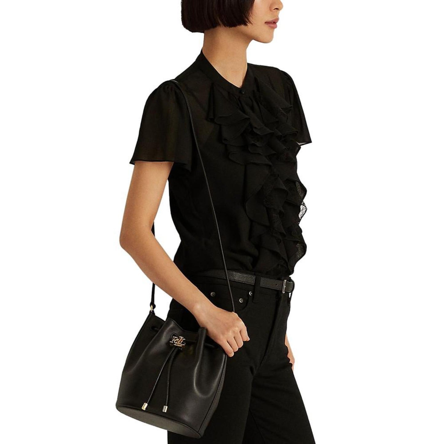 Leather Medium Andie Drawstring Bag