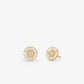 Precious Metal-Plated Sterling Silver Pavé Stud Earrings