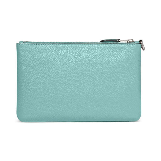 Polished Pebble Leather Small Zip-Top Wristlet