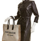 Saint Laurent Noe Rive Gauche Canvas & Leather Tote