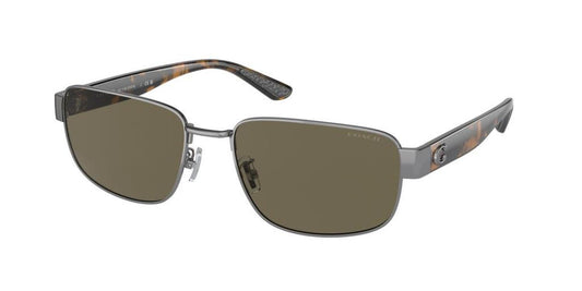 Coach Men's 59mm Shiny Gunmetal Sunglasses