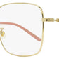 Gucci Women's  Eyeglasses GG0445O 001 Gold/Pink 56mm
