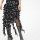 Floral Silk-Georgette Ruffle Skirt