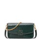 Dakota Croc Embossed Leather Medium Convertible Shoulder Bag