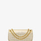 Christie Mini Metallic Crocodile Embossed Leather Envelope Bag