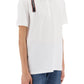 Alexander mcqueen harness polo shirt in piqué with selvedge logo