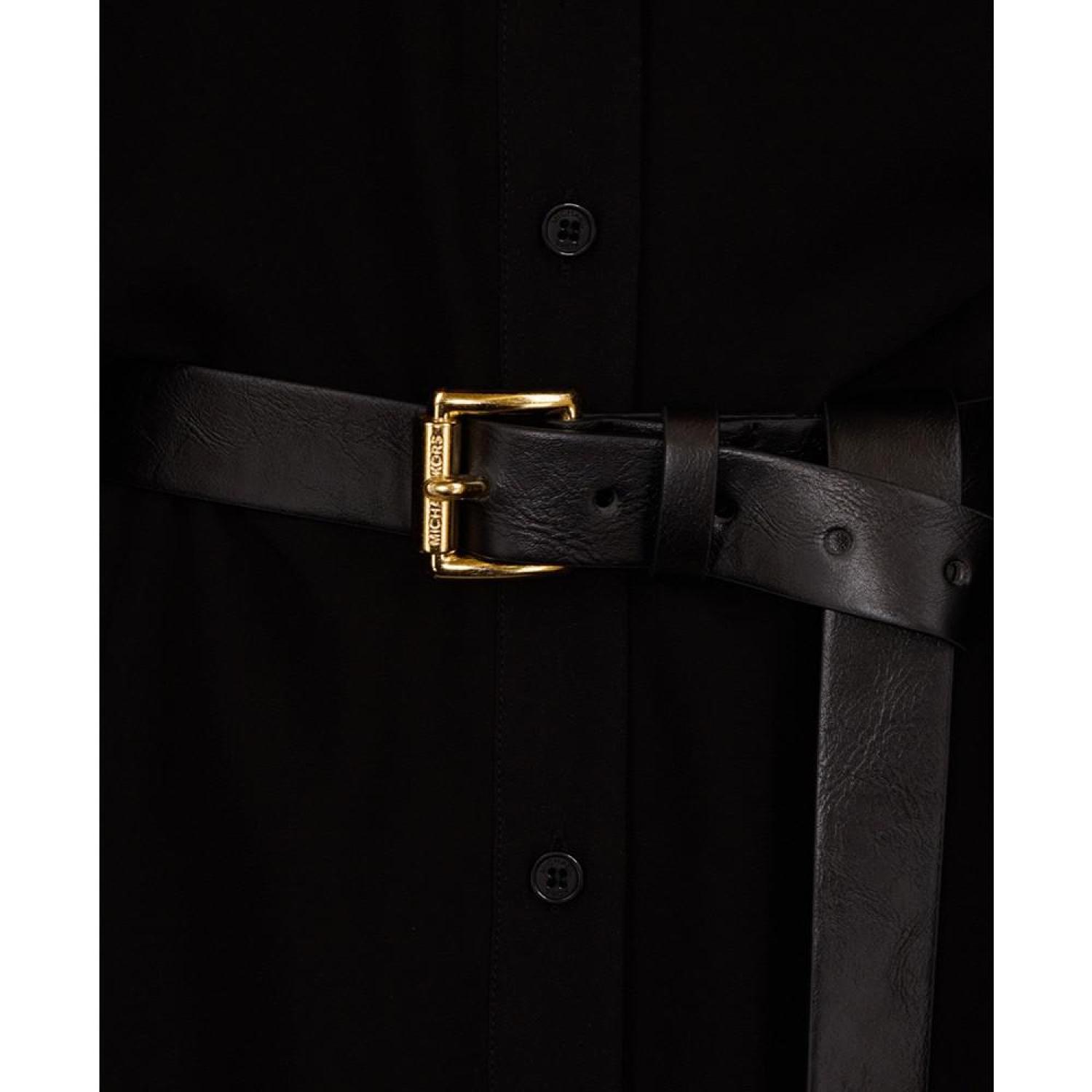 michael kors black dress with gold buttons Michael Kors Women's Astor Stud Long Sleeve Wrap Mini Dress, Black, XX-Small at Amazon Women's Clothing store