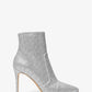 Rue Embellished Glitter Chain-Mesh Ankle Boot