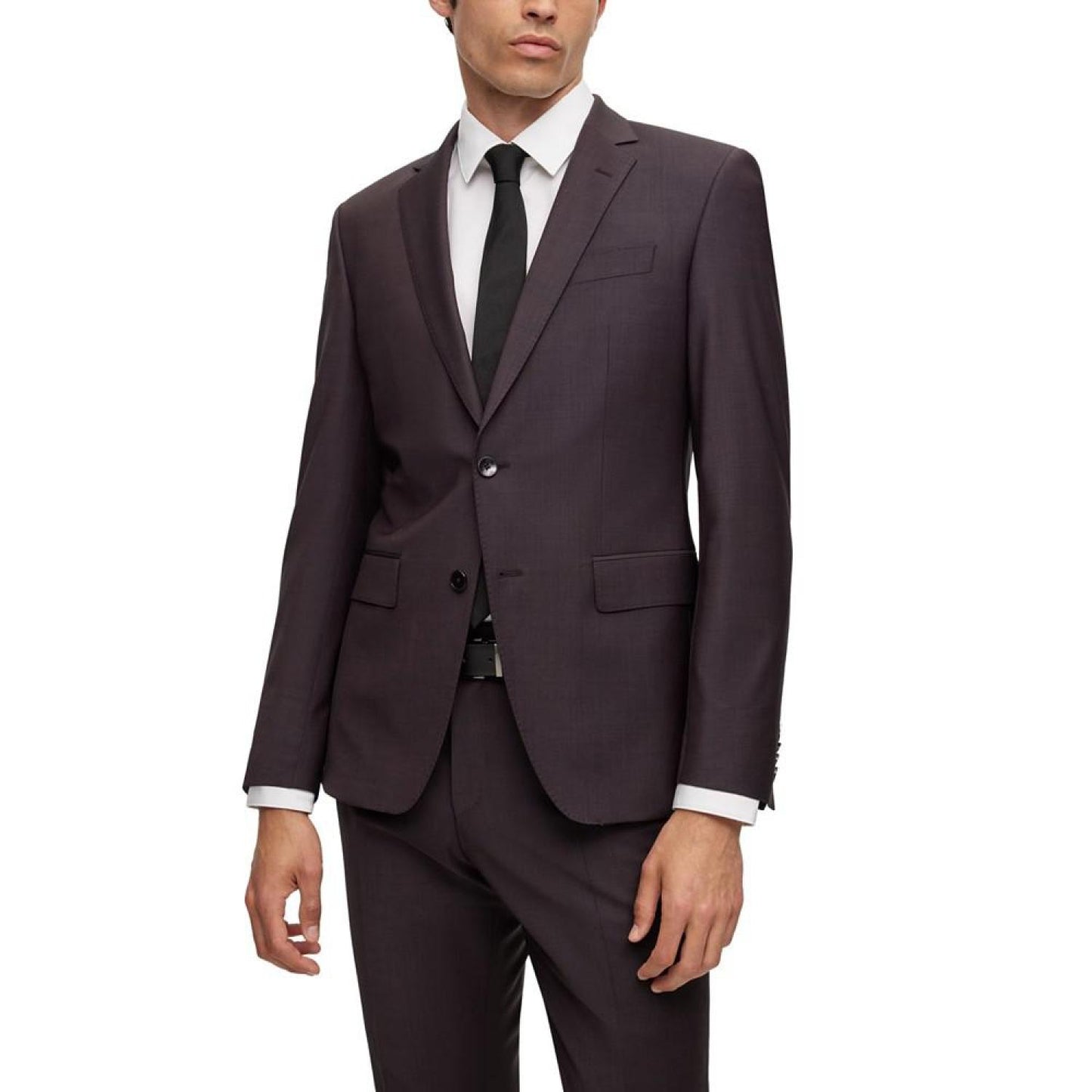 Men's Micro-Pattern Slim-Fit Suit