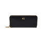 Smooth Leather Slim Accordion Zip