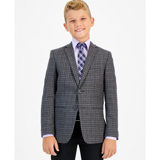 Big Boys Silver Slim Fit Stretch Suit Jacket