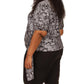 Plus Size Foil Paisley Wrap Top