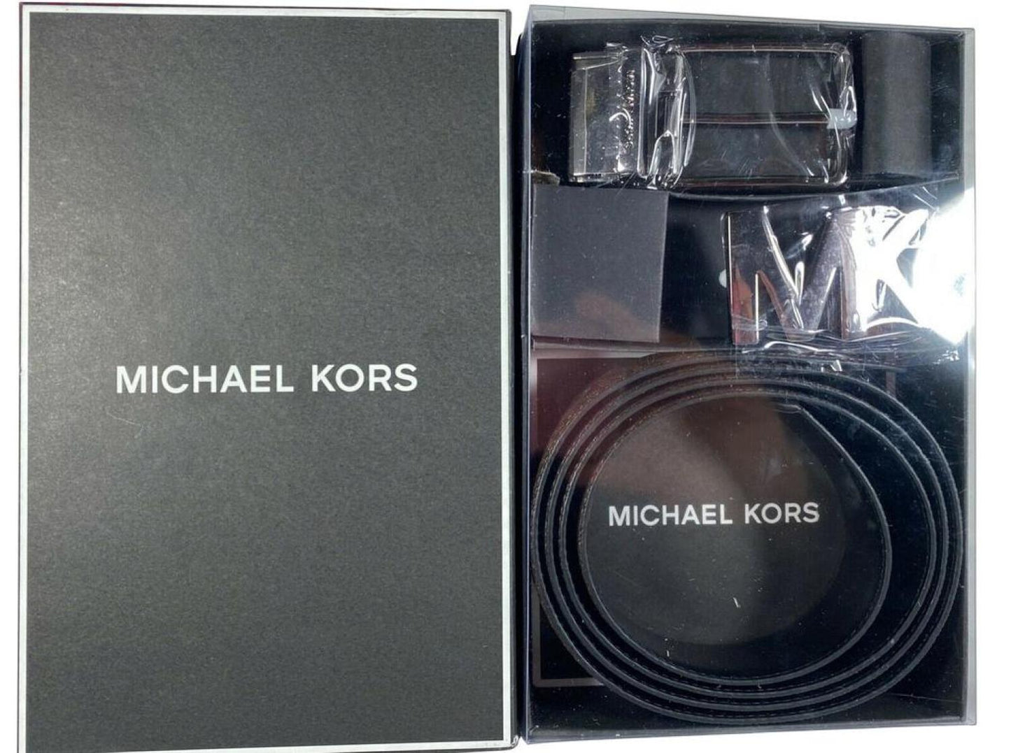 Michael Kors Men's Reversible Signature 4 in 1 Belt Box Set 36T8LBLY7B