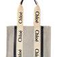 Chloé Woody Medium Canvas & Leather Tote