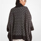 Logo Jacquard Turtleneck Poncho