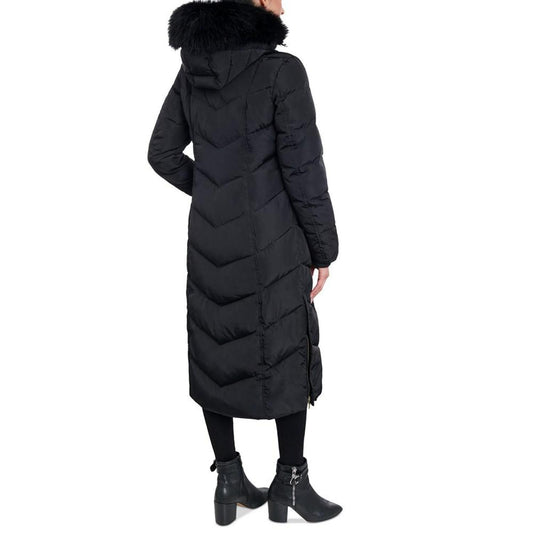 Women's Faux-Fur-Trim Hooded Maxi Puffer Coat