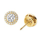 Women's Sterling Silver Pavé Studs