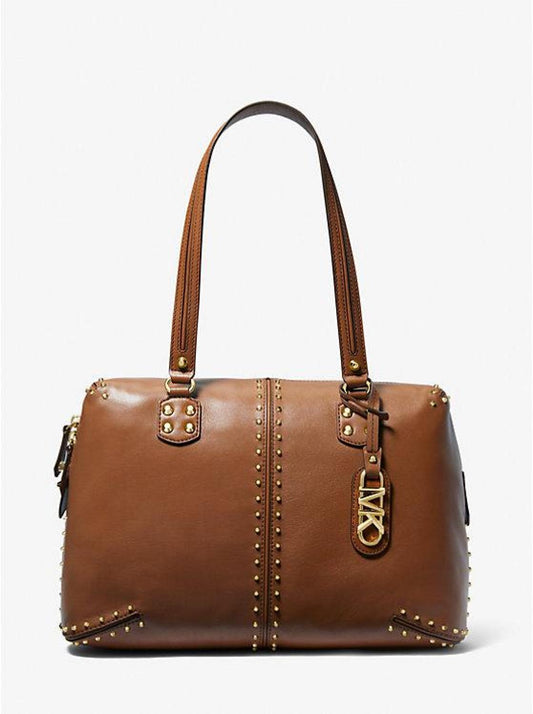 Astor Large Studded Leather Tote Bag