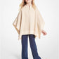 Metallic Logo Knit Cape