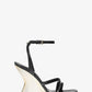 Nadina Lizard Embossed Leather Wedge Sandal