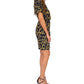 Petite Print Tie Faux Wrap Dress