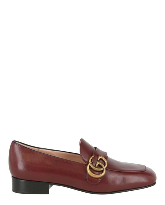 Leather Loafer with Double G