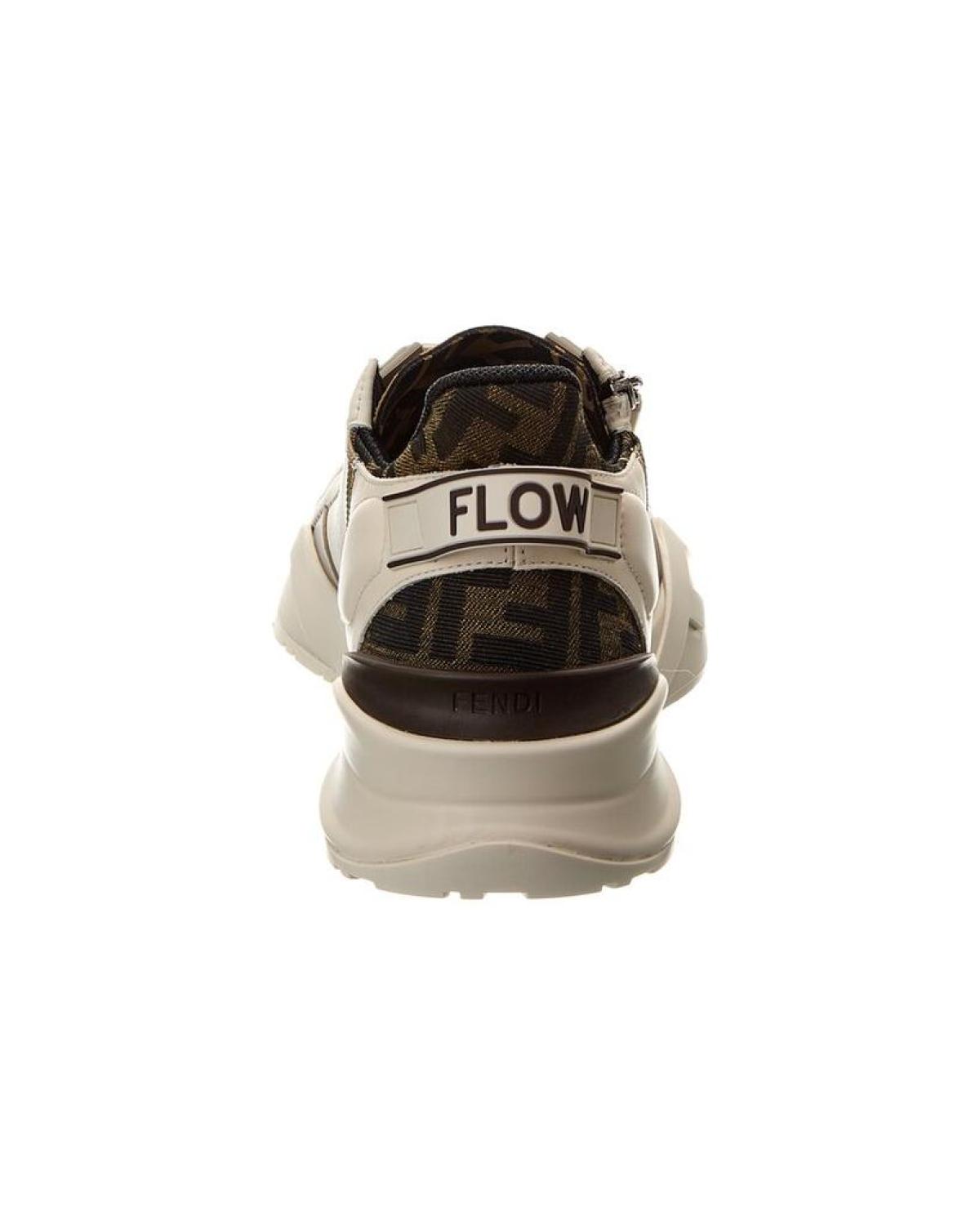 FENDI Flow FF & Leather Sneaker
